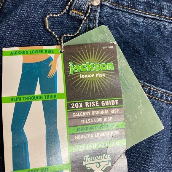 WRANGLER JEAN Co. Twenty X (20X), Lower‎ Rise Boot Cut Jeans, Sz 9/10 X34, New - Picture 11 of 13